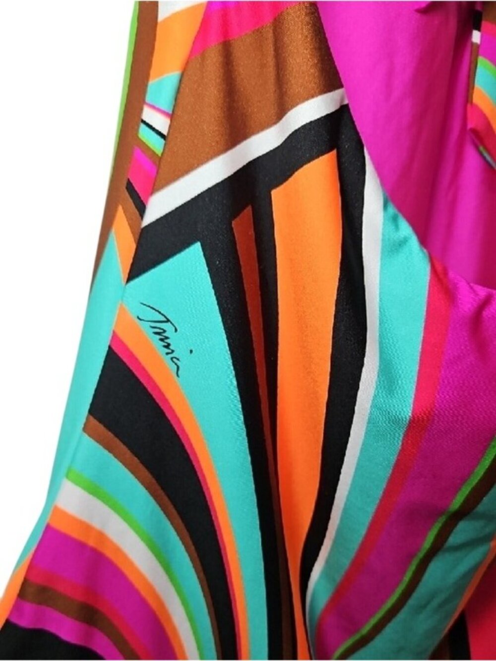 Trina Turk Reversible One Piece Swimsuit Multi-Color Swirl Pattern New Size 10 - Picture 8 of 14
